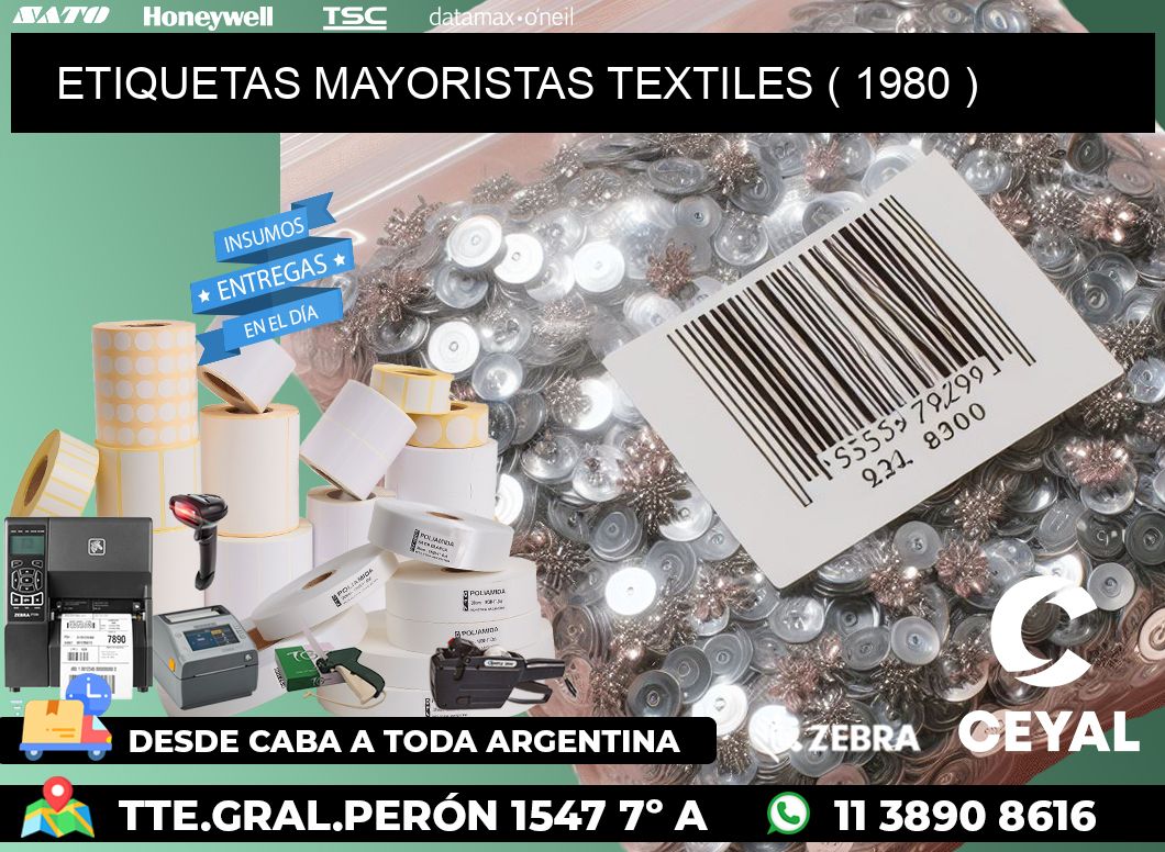 ETIQUETAS MAYORISTAS TEXTILES ( 1980 )