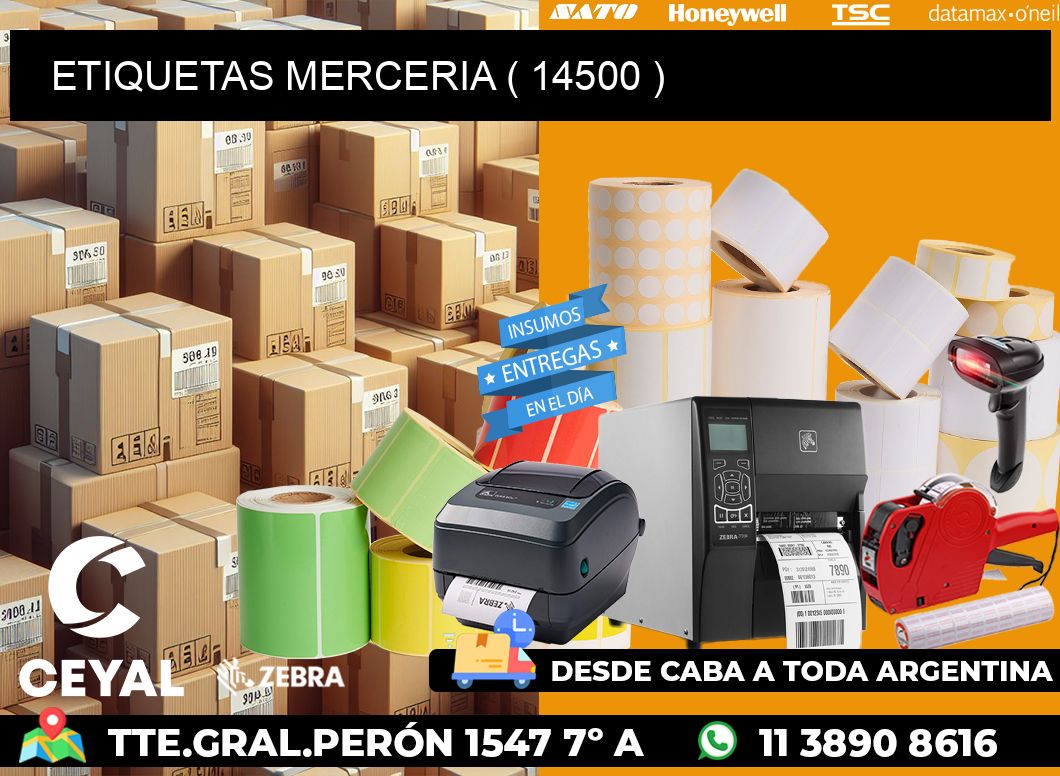 ETIQUETAS MERCERIA ( 14500 )