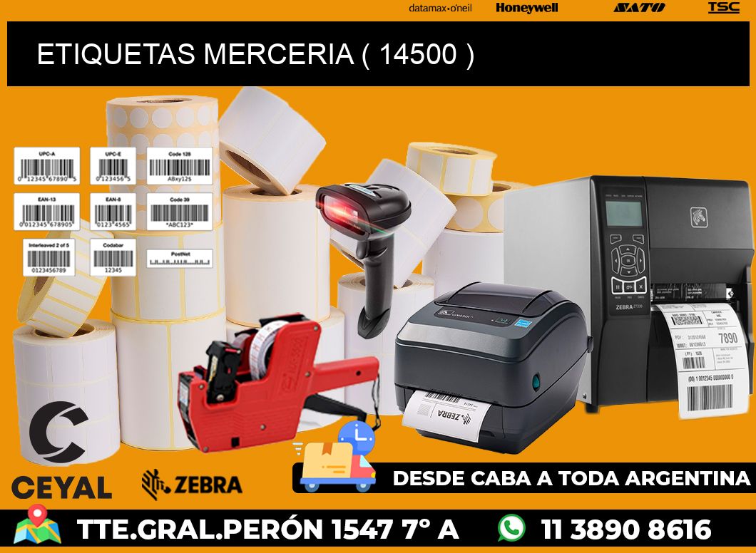 ETIQUETAS MERCERIA ( 14500 )