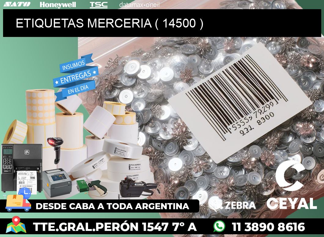 ETIQUETAS MERCERIA ( 14500 )