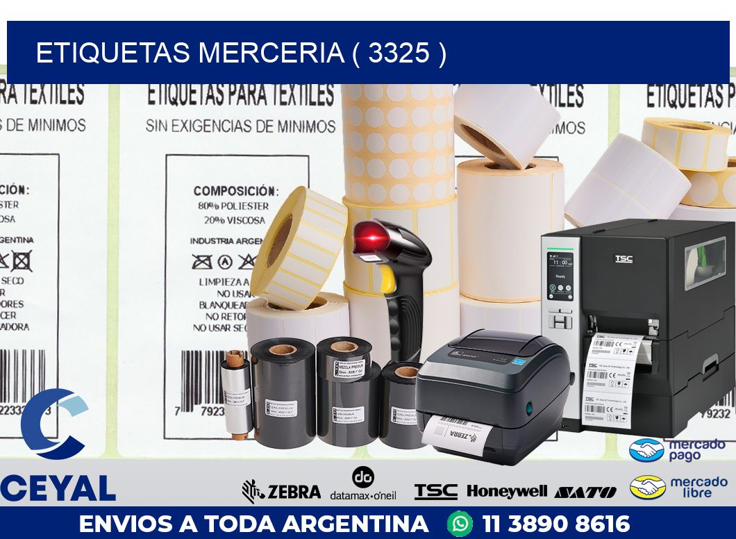 ETIQUETAS MERCERIA ( 3325 )