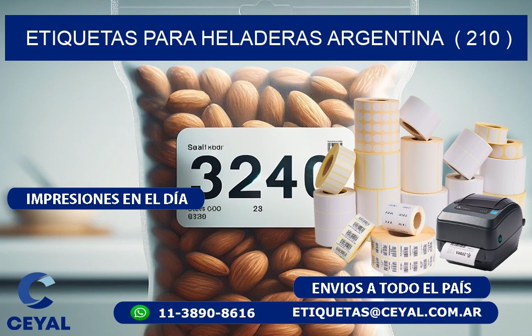 ETIQUETAS PARA HELADERAS ARGENTINA  ( 210 )