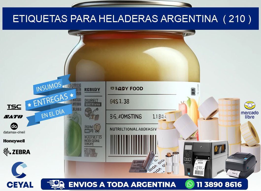 ETIQUETAS PARA HELADERAS ARGENTINA  ( 210 )