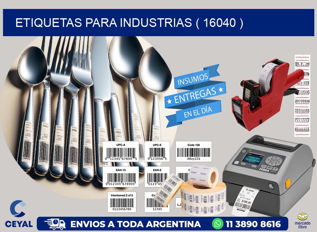 ETIQUETAS PARA INDUSTRIAS ( 16040 )