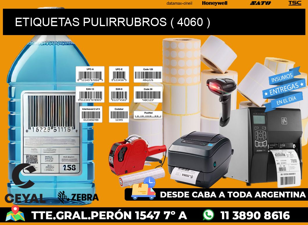 ETIQUETAS PULIRRUBROS ( 4060 )