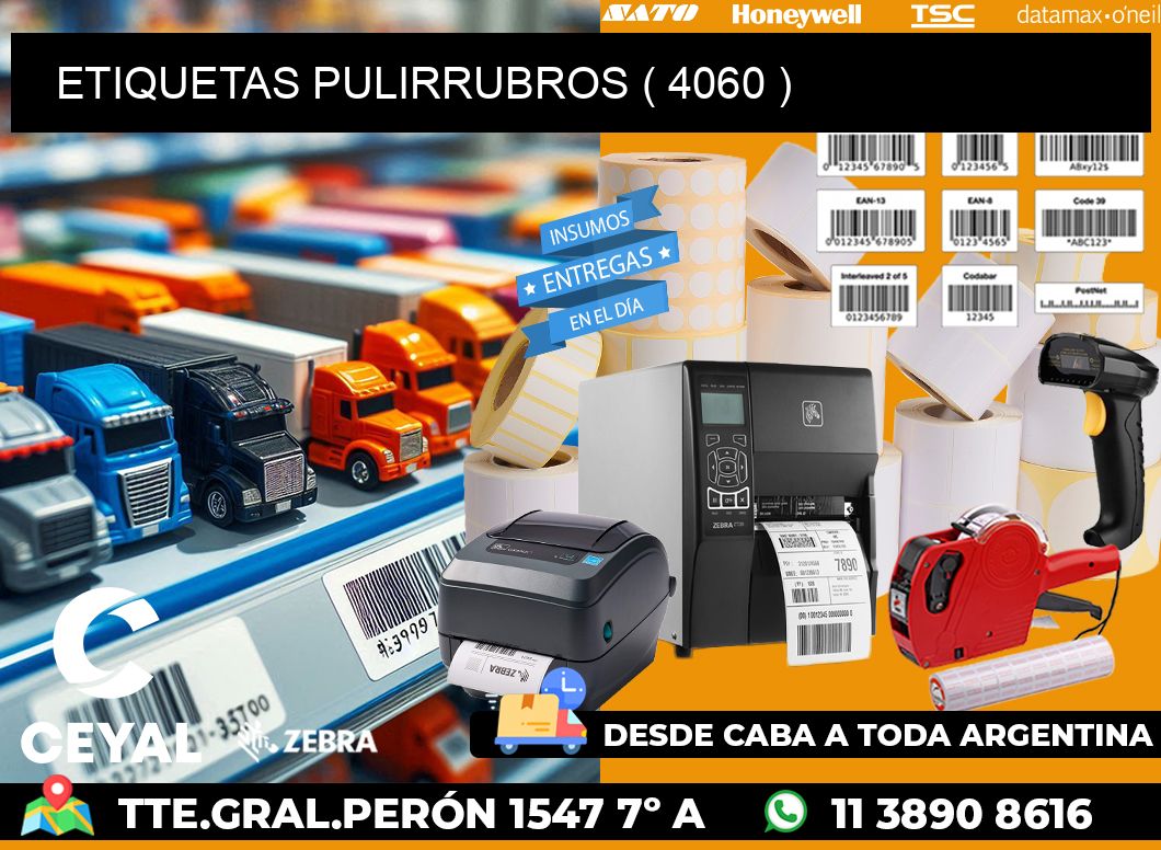 ETIQUETAS PULIRRUBROS ( 4060 )