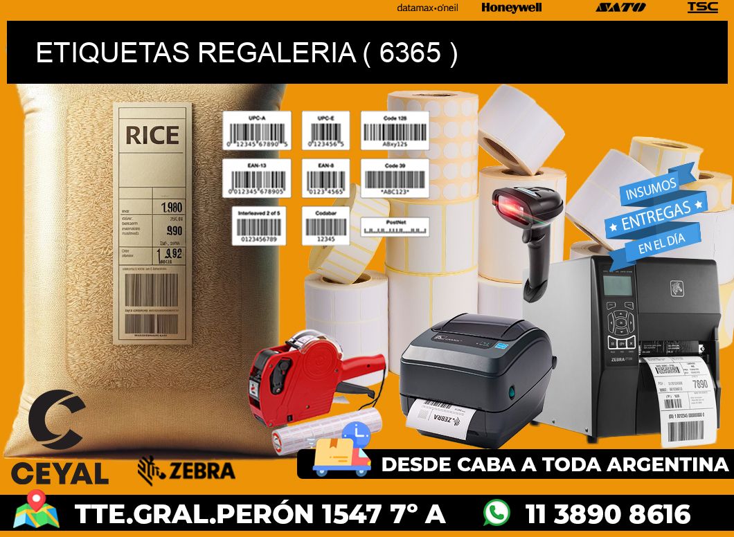 ETIQUETAS REGALERIA ( 6365 )