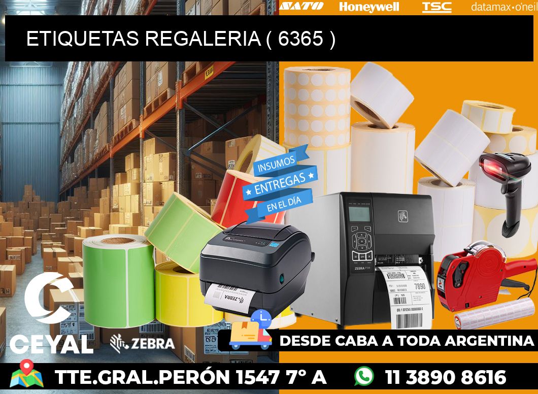 ETIQUETAS REGALERIA ( 6365 )