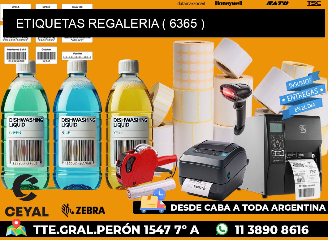 ETIQUETAS REGALERIA ( 6365 )