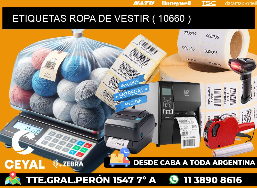 ETIQUETAS ROPA DE VESTIR ( 10660 )