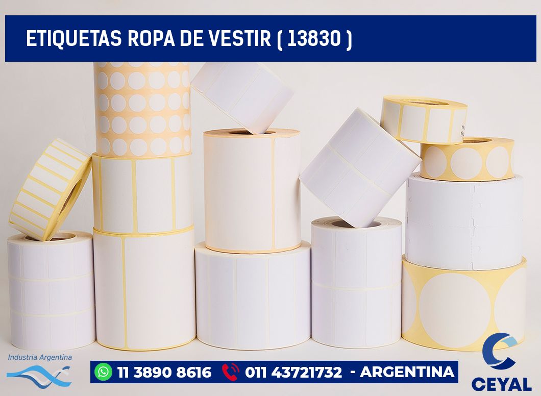 ETIQUETAS ROPA DE VESTIR ( 13830 )