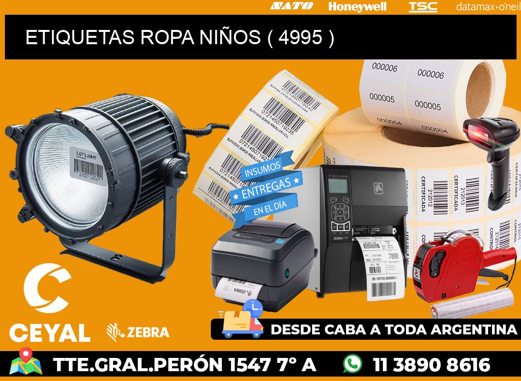 ETIQUETAS ROPA NIÑOS ( 4995 )