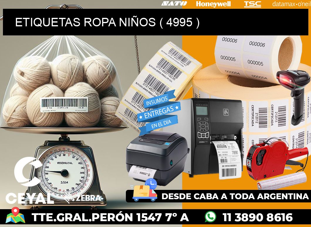 ETIQUETAS ROPA NIÑOS ( 4995 )