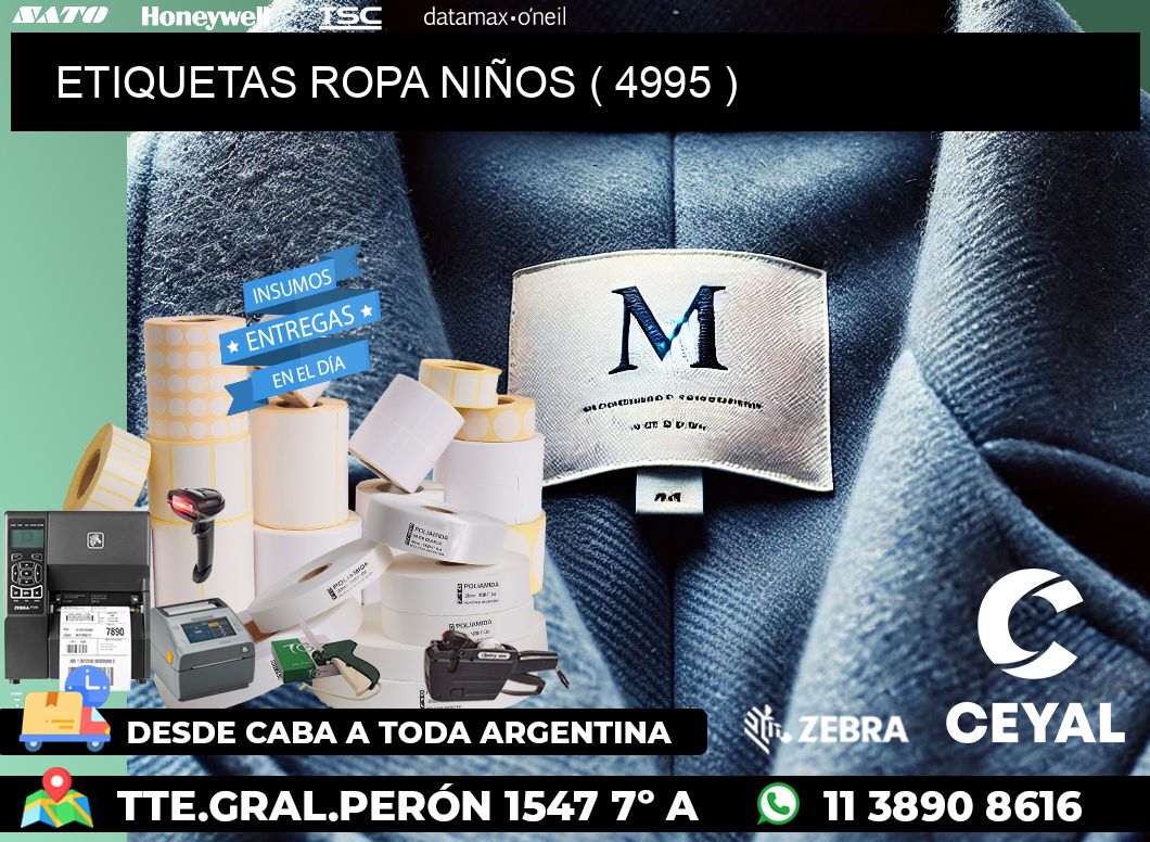 ETIQUETAS ROPA NIÑOS ( 4995 )