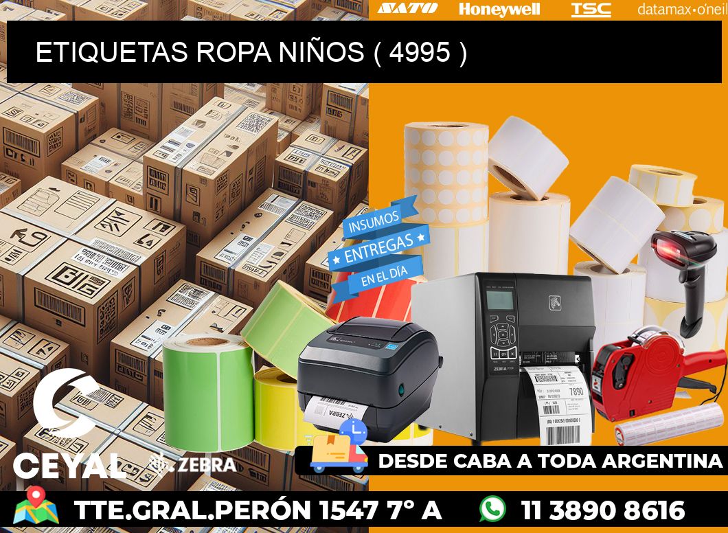 ETIQUETAS ROPA NIÑOS ( 4995 )