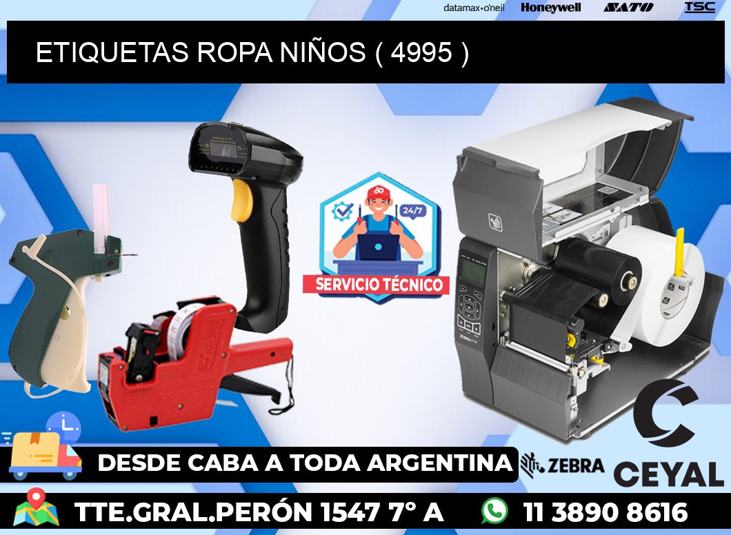 ETIQUETAS ROPA NIÑOS ( 4995 )