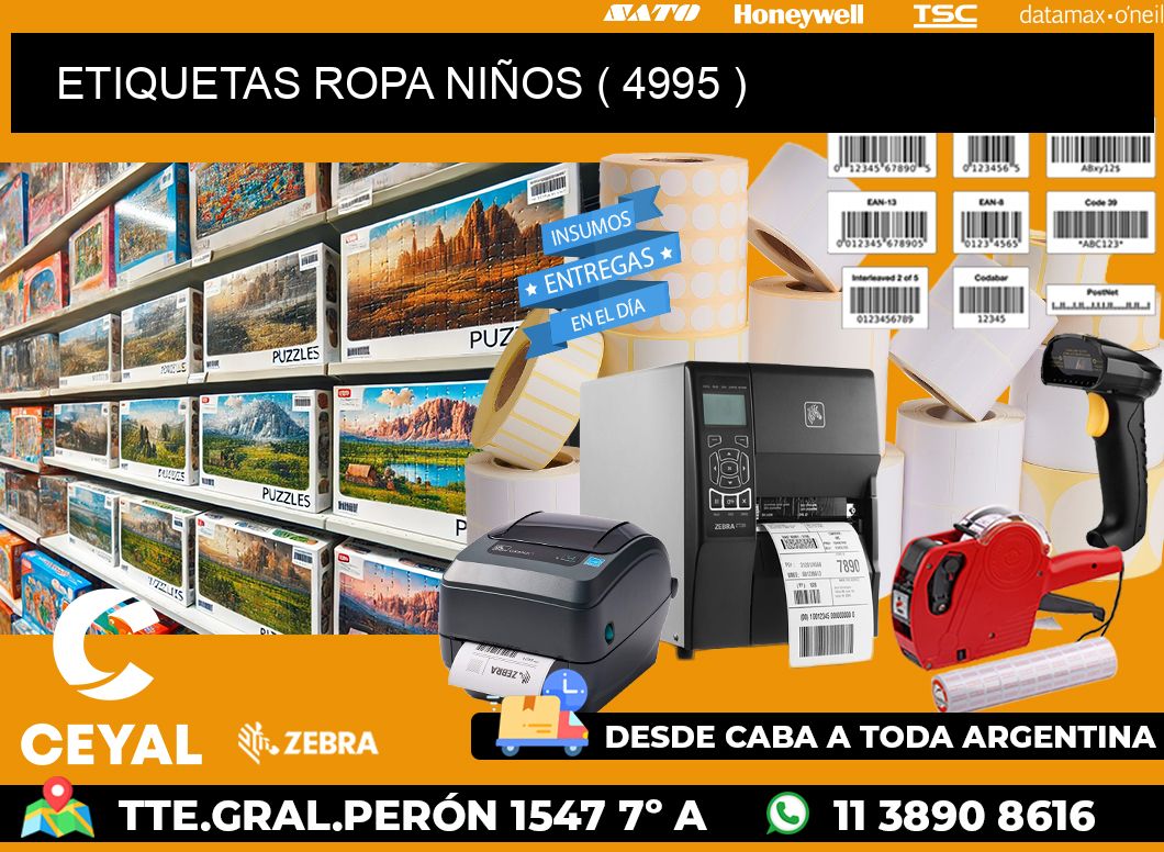 ETIQUETAS ROPA NIÑOS ( 4995 )