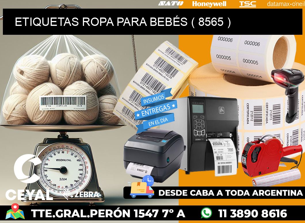 ETIQUETAS ROPA PARA BEBÉS ( 8565 )