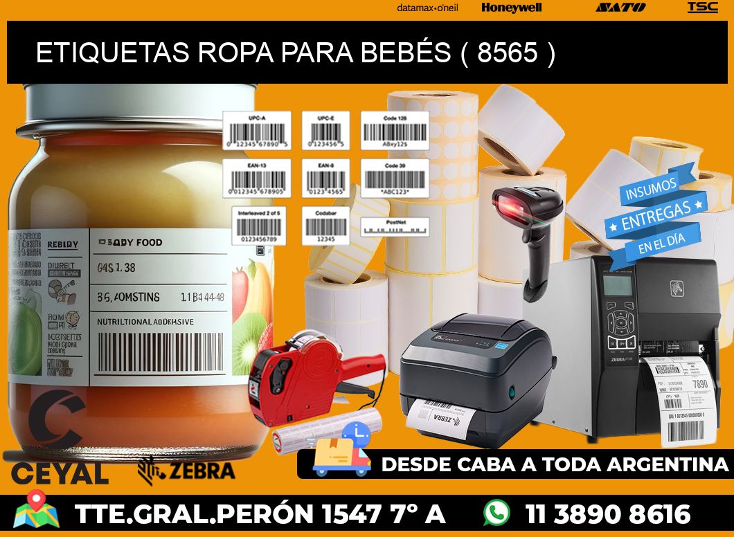 ETIQUETAS ROPA PARA BEBÉS ( 8565 )