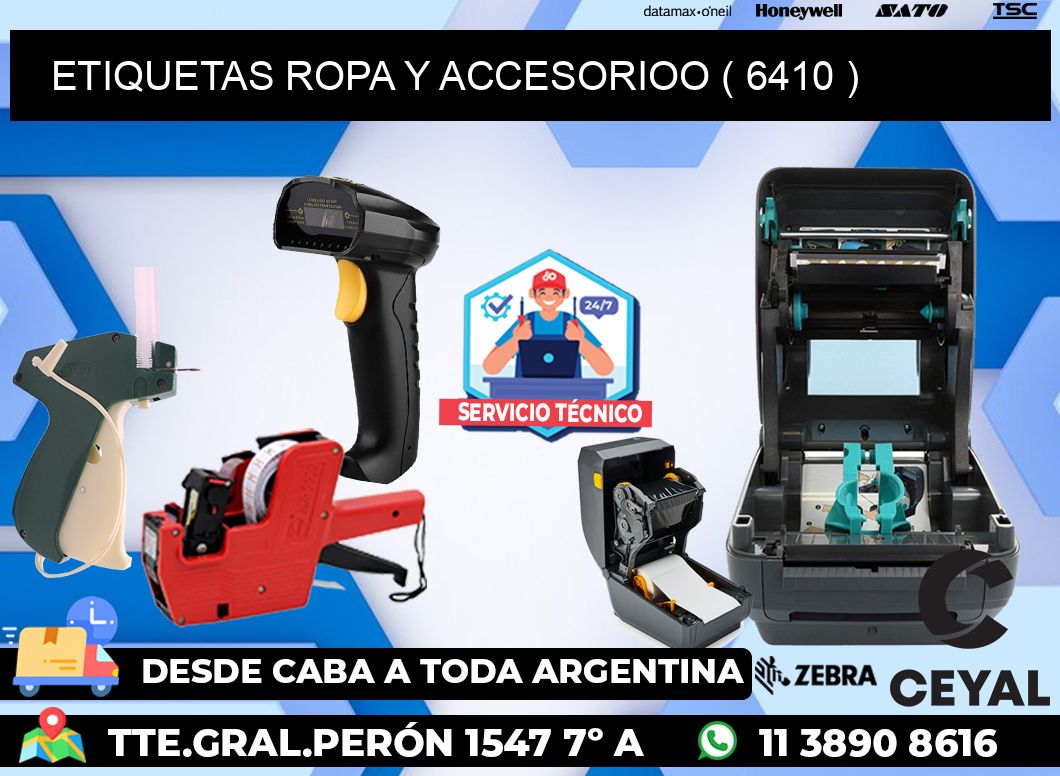 ETIQUETAS ROPA Y ACCESORIOO ( 6410 )