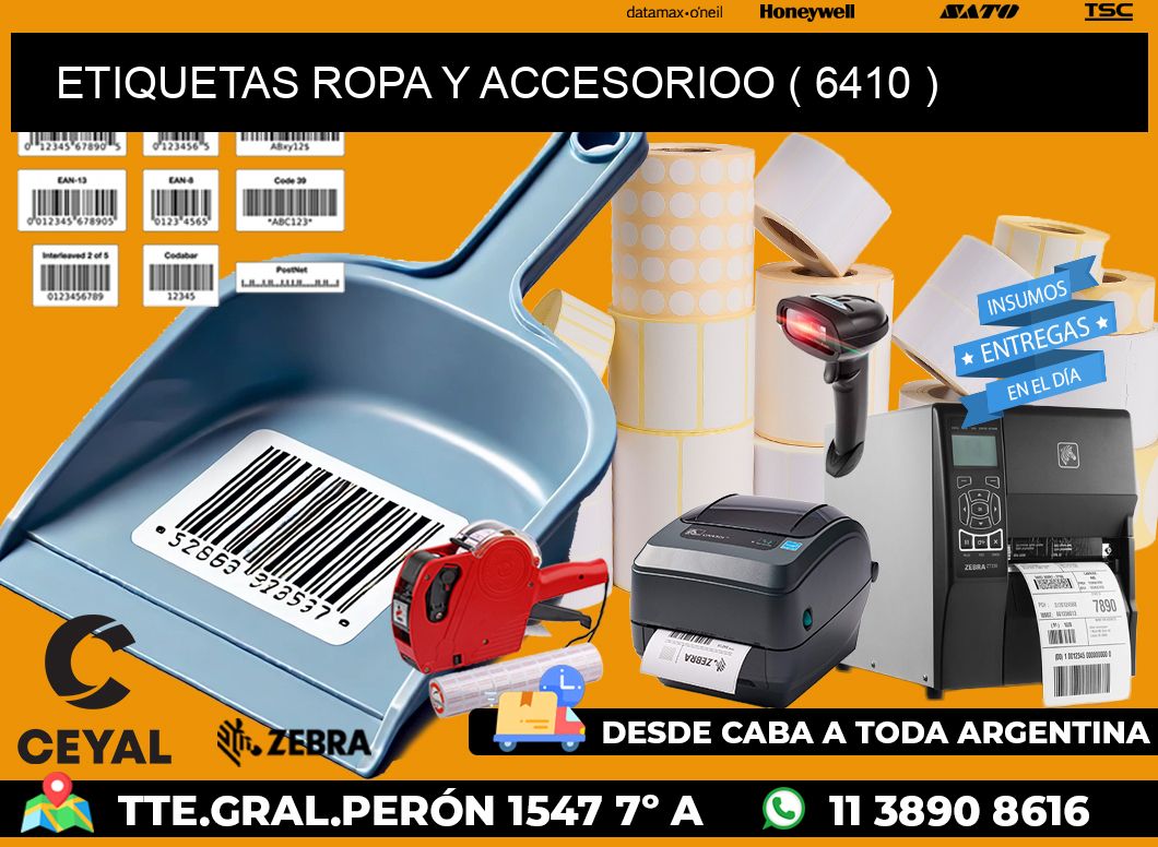 ETIQUETAS ROPA Y ACCESORIOO ( 6410 )