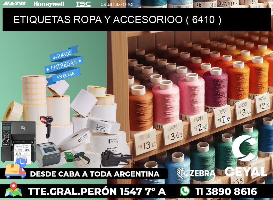 ETIQUETAS ROPA Y ACCESORIOO ( 6410 )