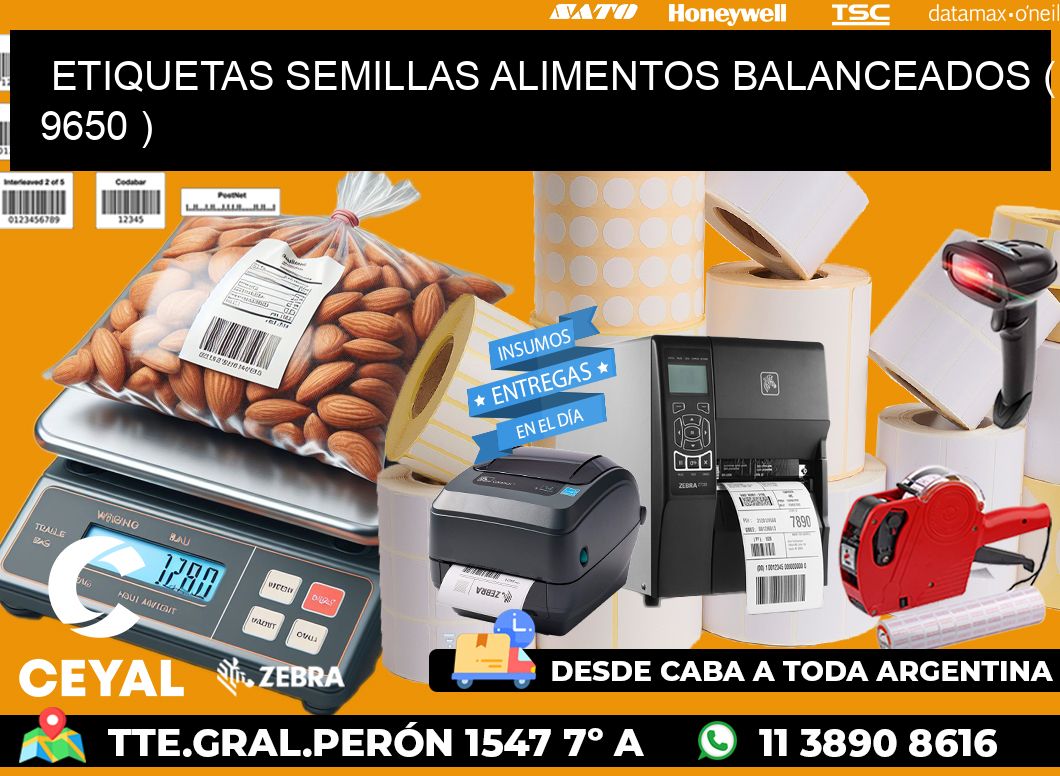 ETIQUETAS SEMILLAS ALIMENTOS BALANCEADOS ( 9650 )