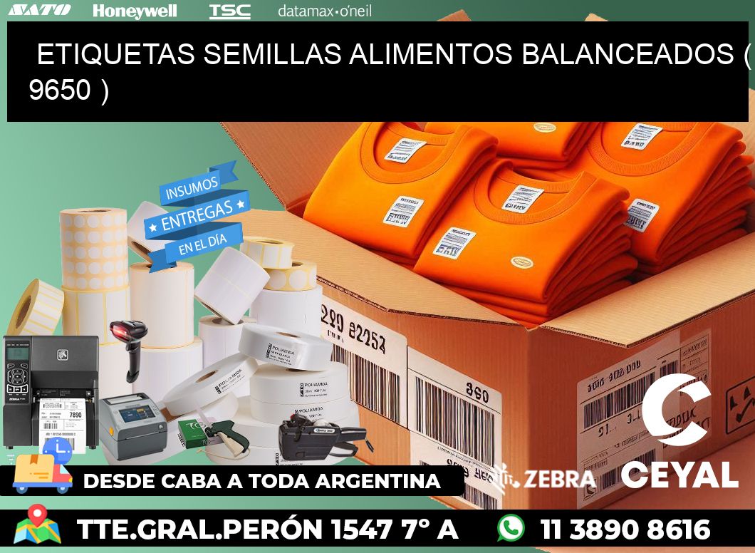 ETIQUETAS SEMILLAS ALIMENTOS BALANCEADOS ( 9650 )