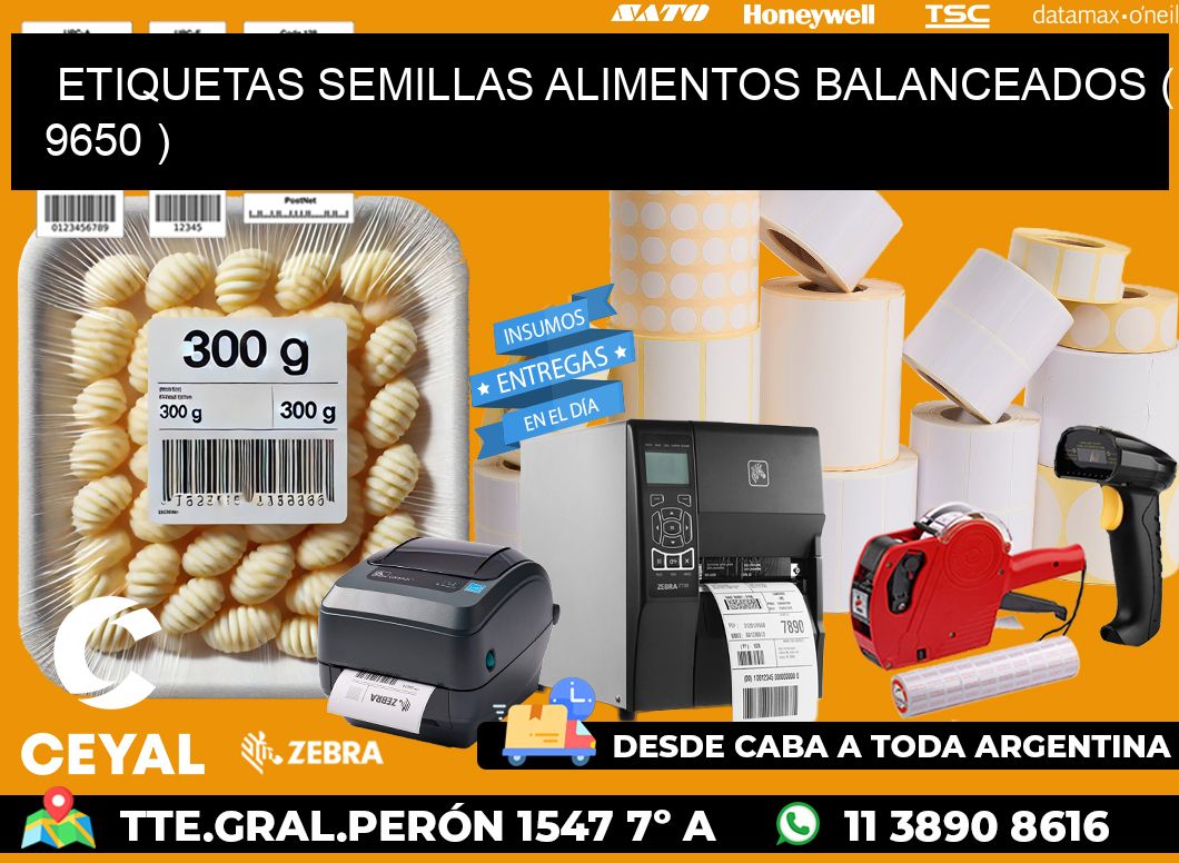 ETIQUETAS SEMILLAS ALIMENTOS BALANCEADOS ( 9650 )