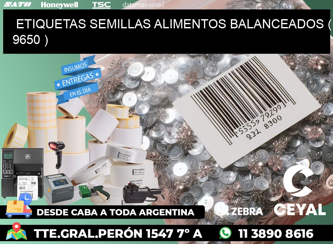 ETIQUETAS SEMILLAS ALIMENTOS BALANCEADOS ( 9650 )