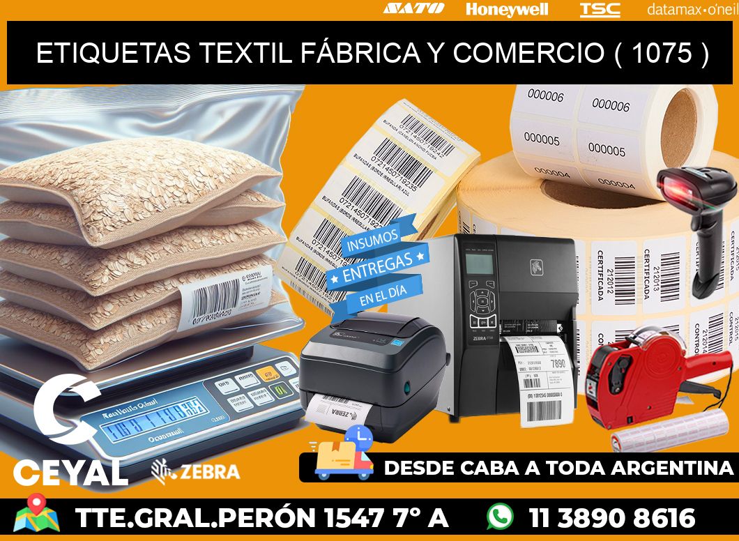 ETIQUETAS TEXTIL FÁBRICA Y COMERCIO ( 1075 )