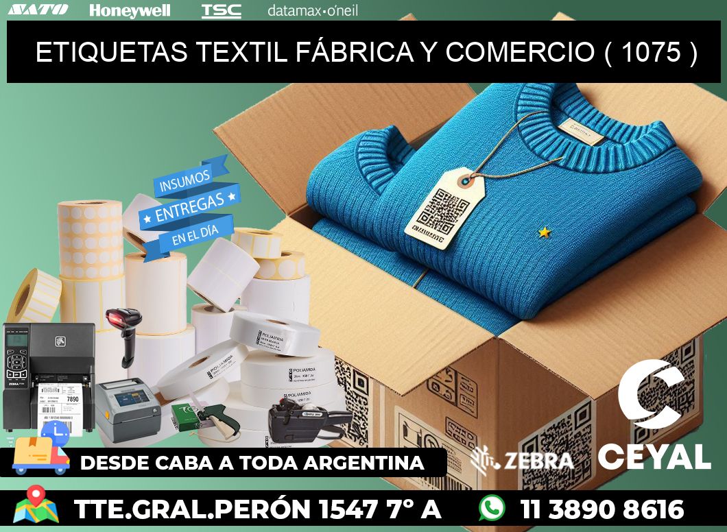 ETIQUETAS TEXTIL FÁBRICA Y COMERCIO ( 1075 )