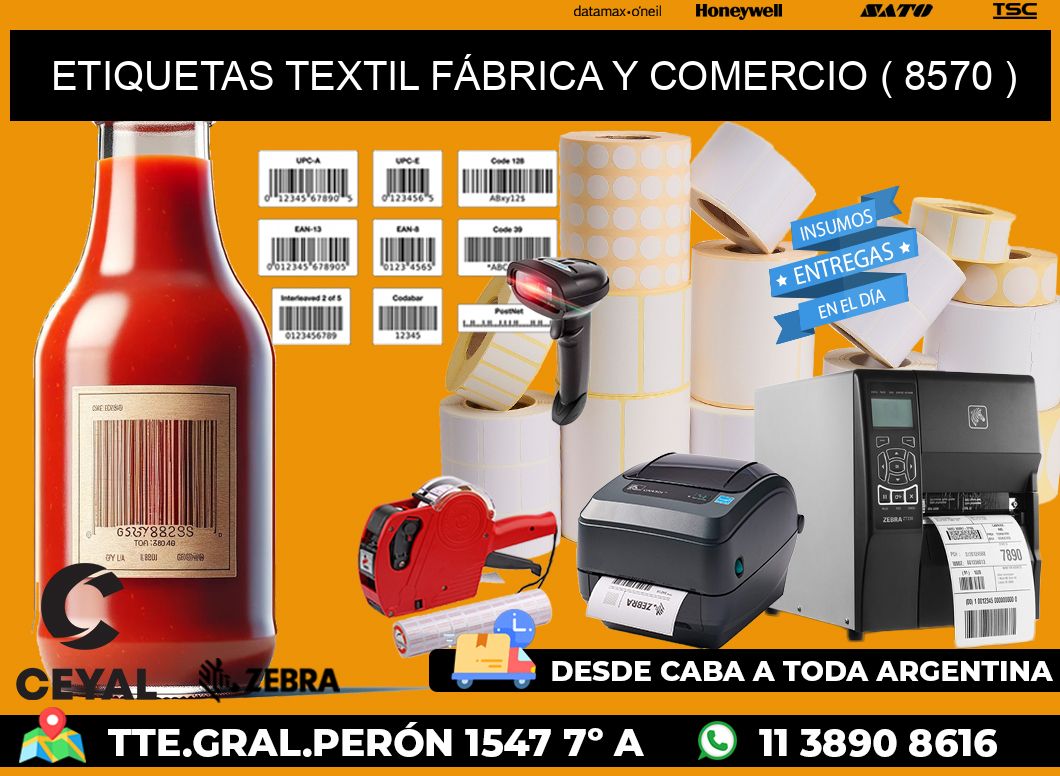 ETIQUETAS TEXTIL FÁBRICA Y COMERCIO ( 8570 )