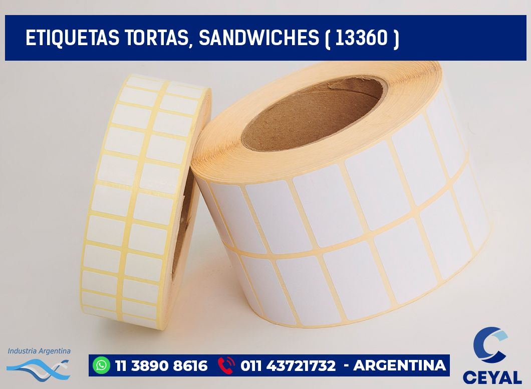 ETIQUETAS TORTAS, SANDWICHES ( 13360 )