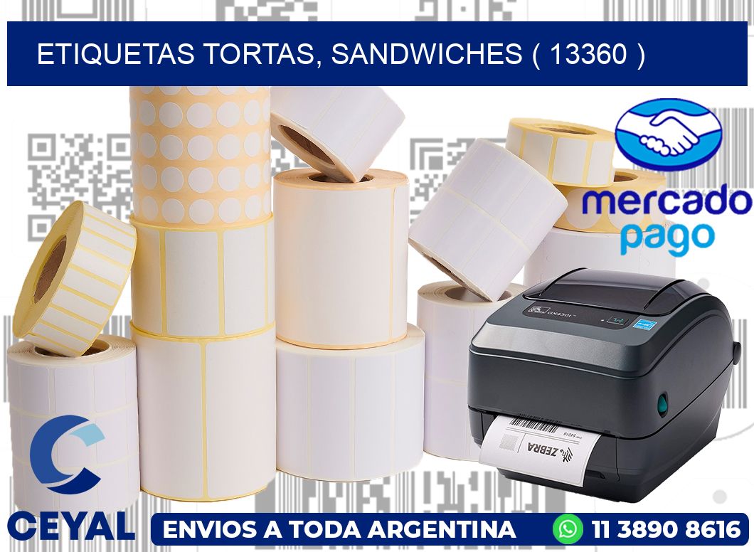 ETIQUETAS TORTAS, SANDWICHES ( 13360 )