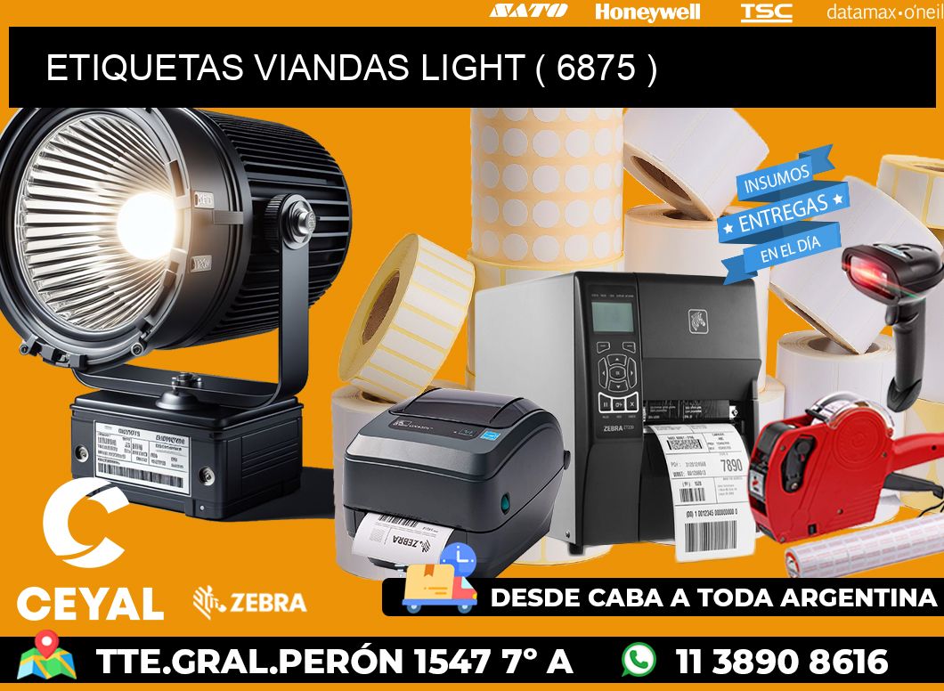 ETIQUETAS VIANDAS LIGHT ( 6875 )