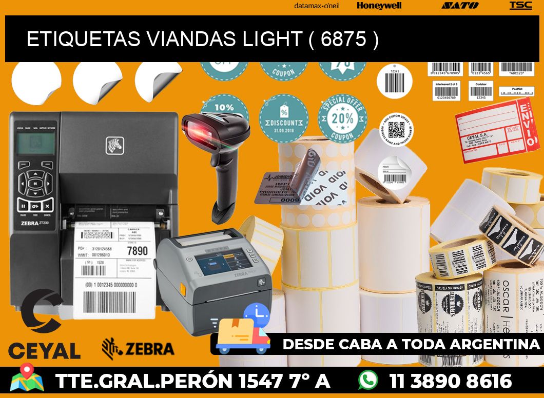 ETIQUETAS VIANDAS LIGHT ( 6875 )