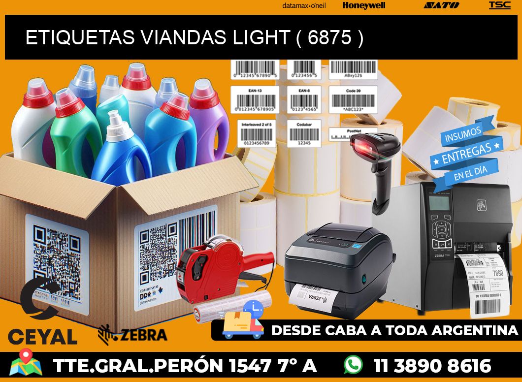 ETIQUETAS VIANDAS LIGHT ( 6875 )