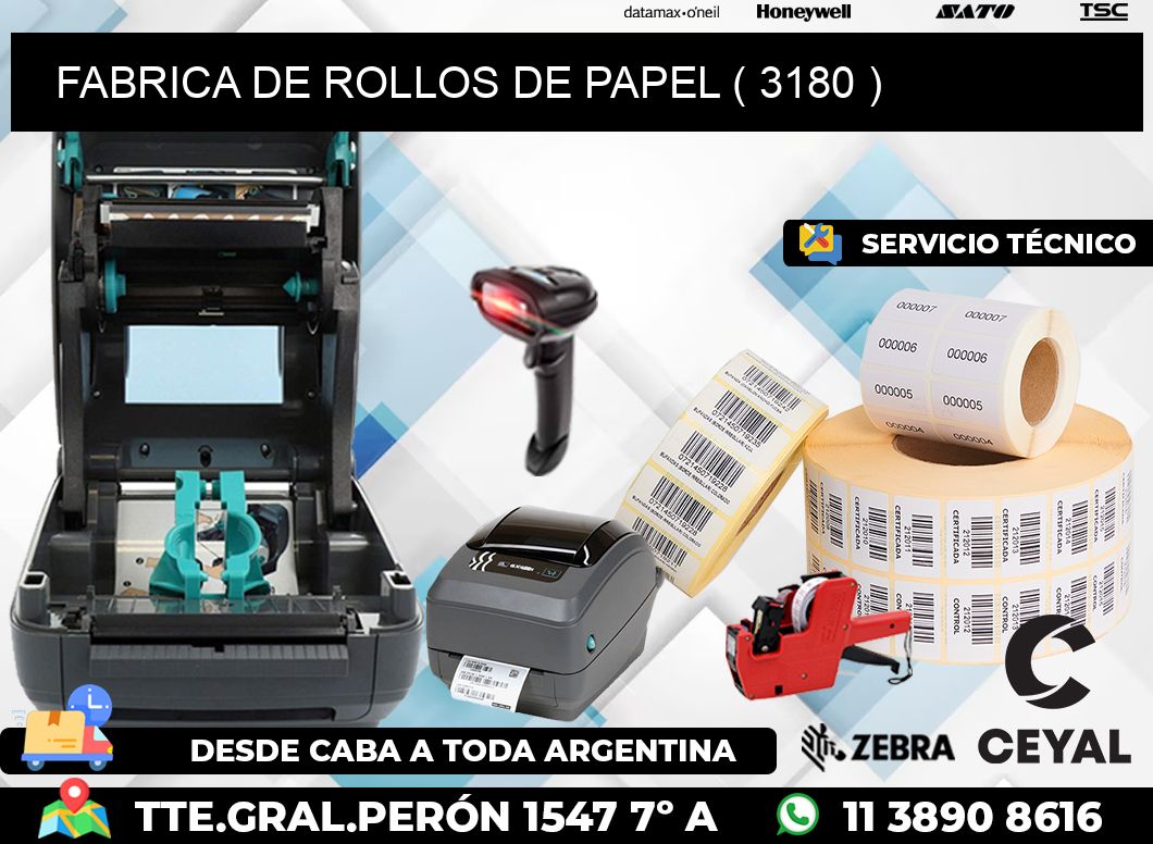 FABRICA DE ROLLOS DE PAPEL ( 3180 )