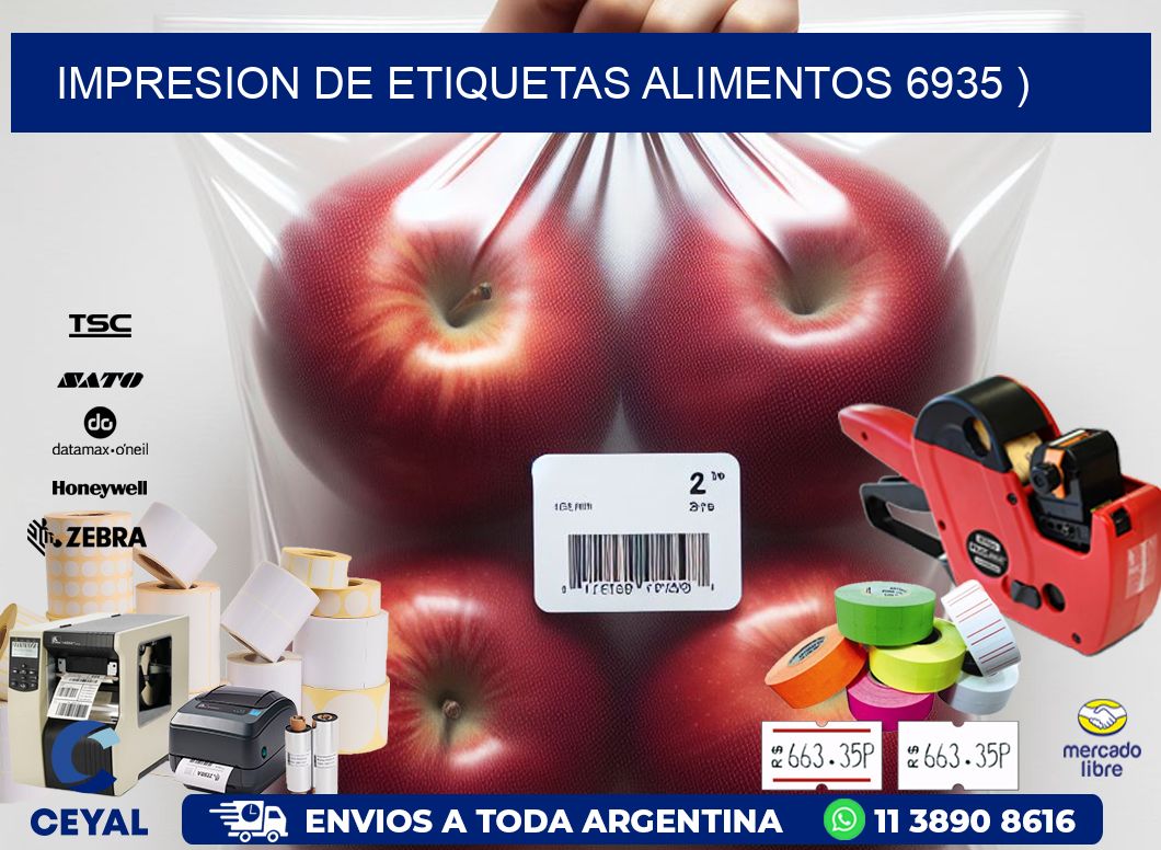 IMPRESION DE ETIQUETAS ALIMENTOS 6935 )