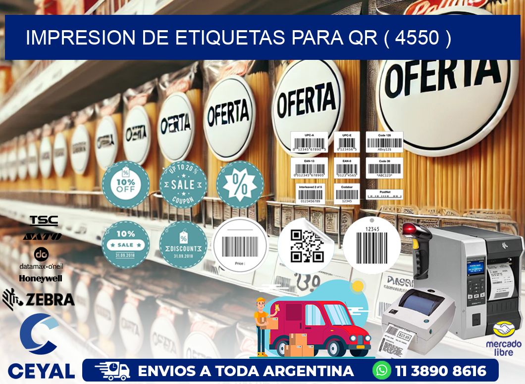 IMPRESION DE ETIQUETAS PARA QR ( 4550 )