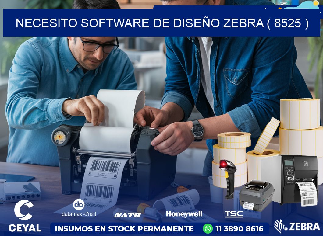 NECESITO SOFTWARE DE DISEÑO ZEBRA ( 8525 )