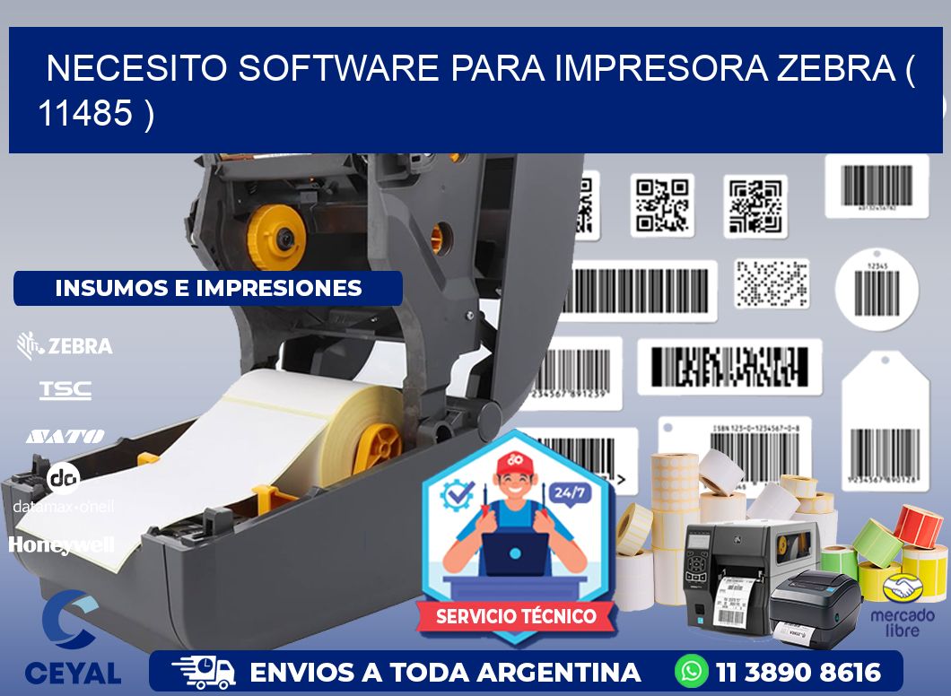 NECESITO SOFTWARE PARA IMPRESORA ZEBRA ( 11485 )