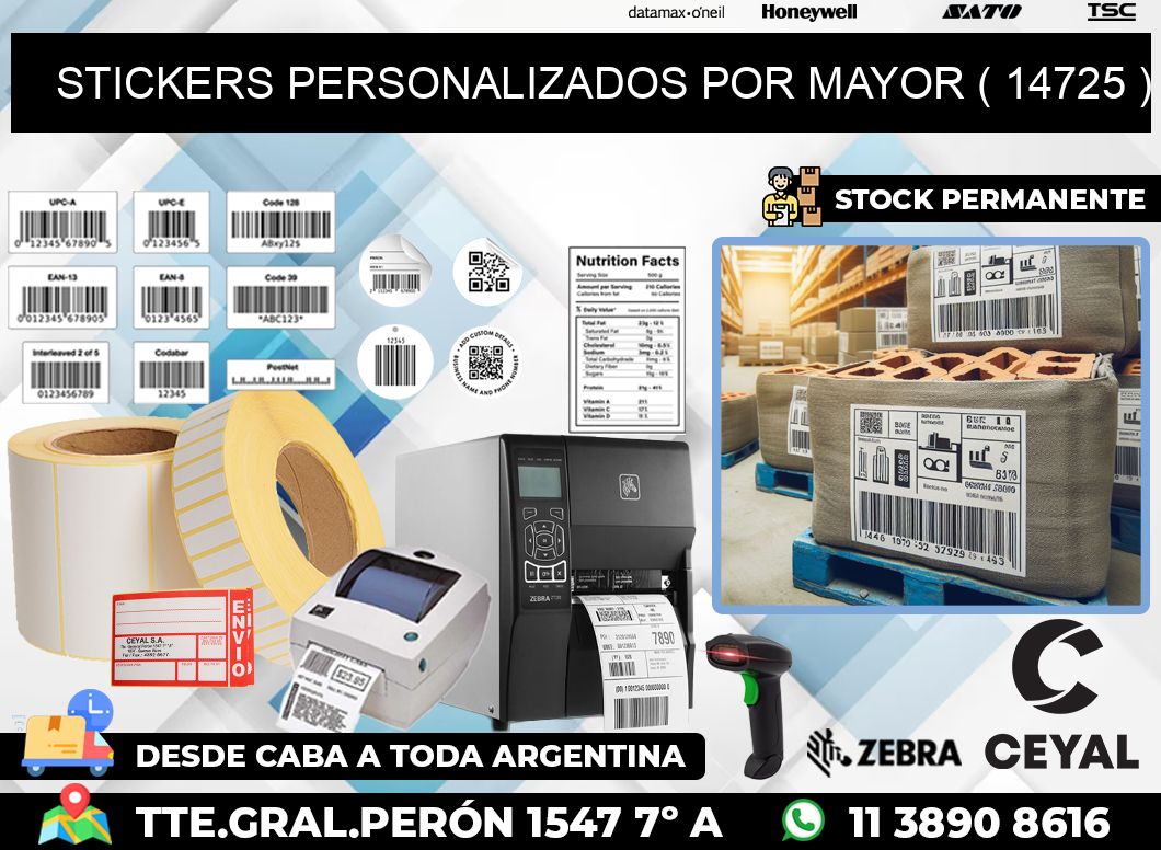 STICKERS PERSONALIZADOS POR MAYOR ( 14725 )