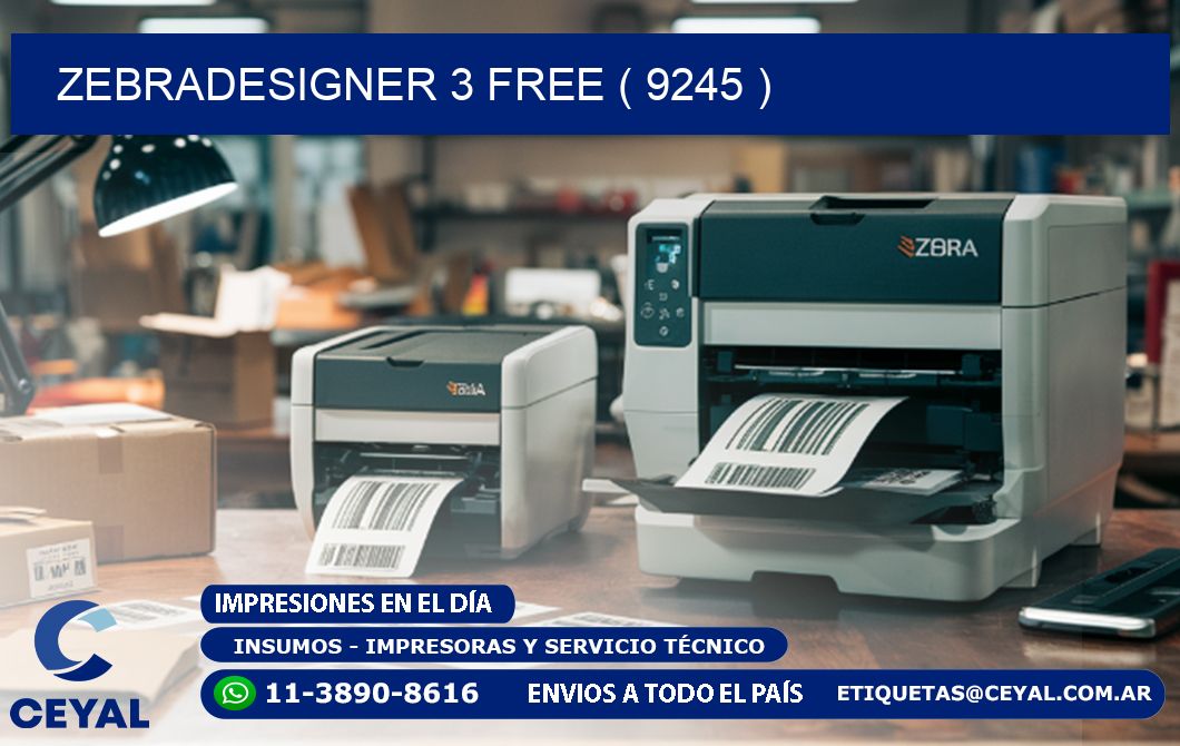 ZEBRADESIGNER 3 FREE ( 9245 )