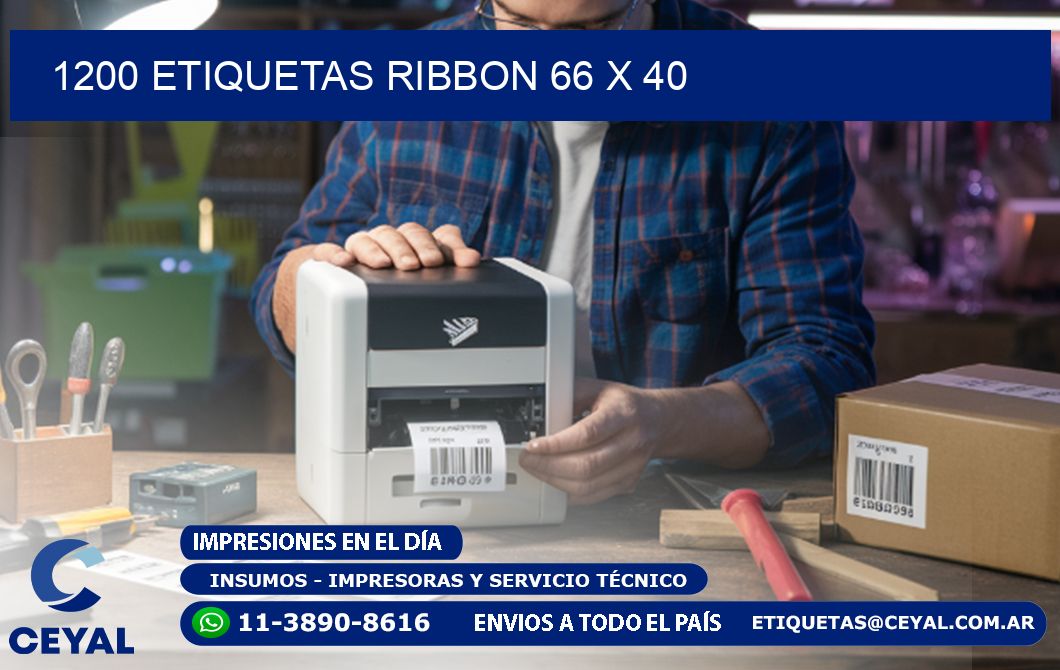 1200 ETIQUETAS RIBBON 66 x 40