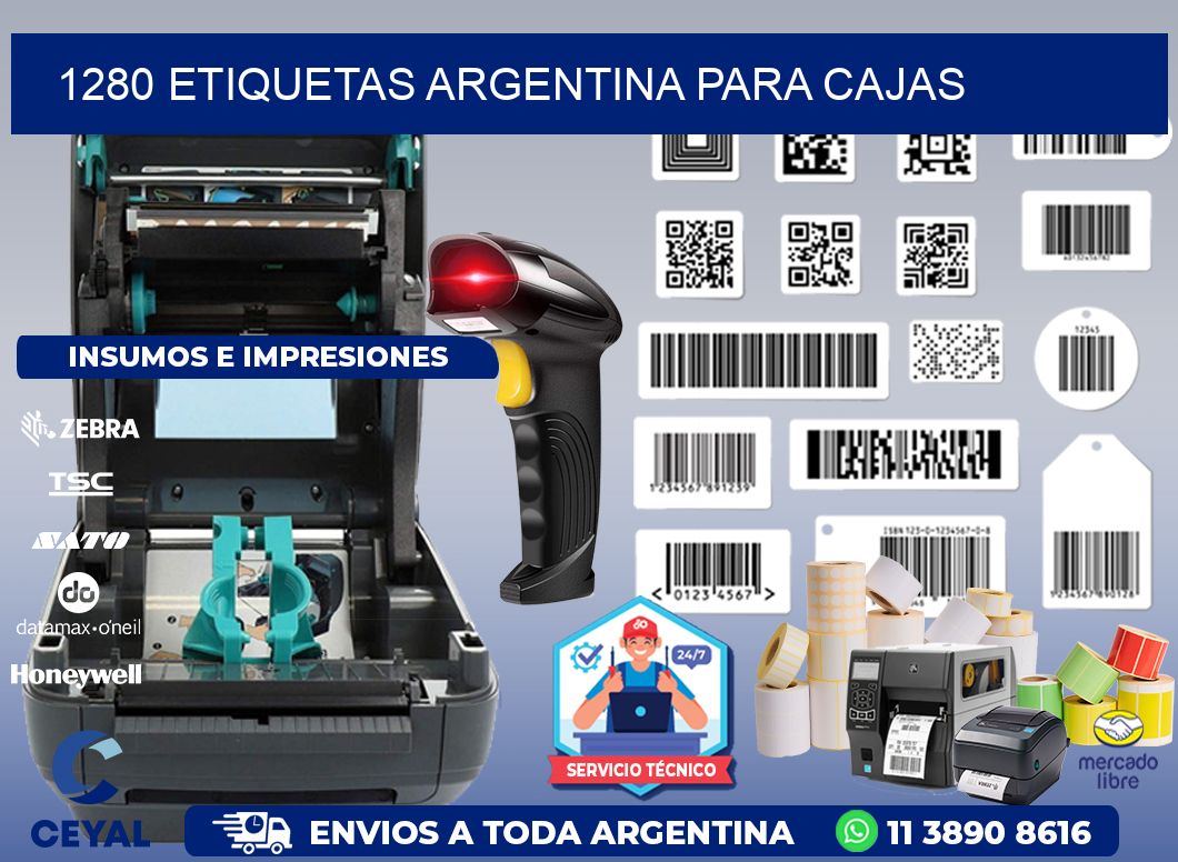 1280 ETIQUETAS ARGENTINA PARA CAJAS