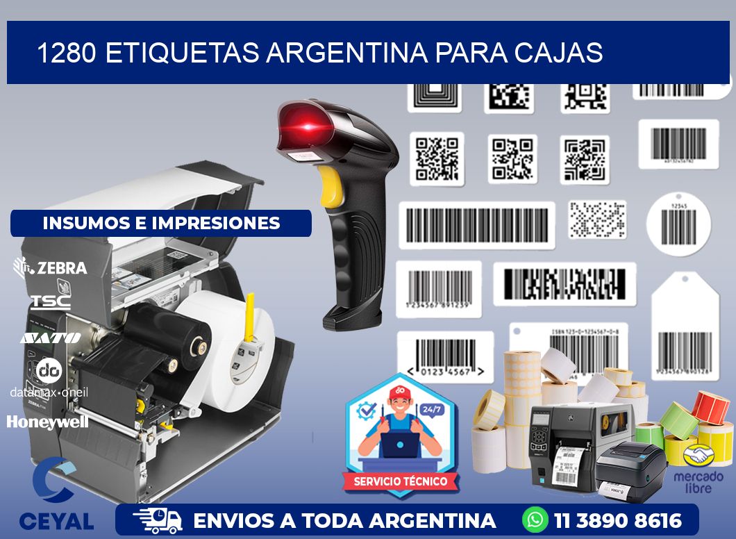 1280 ETIQUETAS ARGENTINA PARA CAJAS