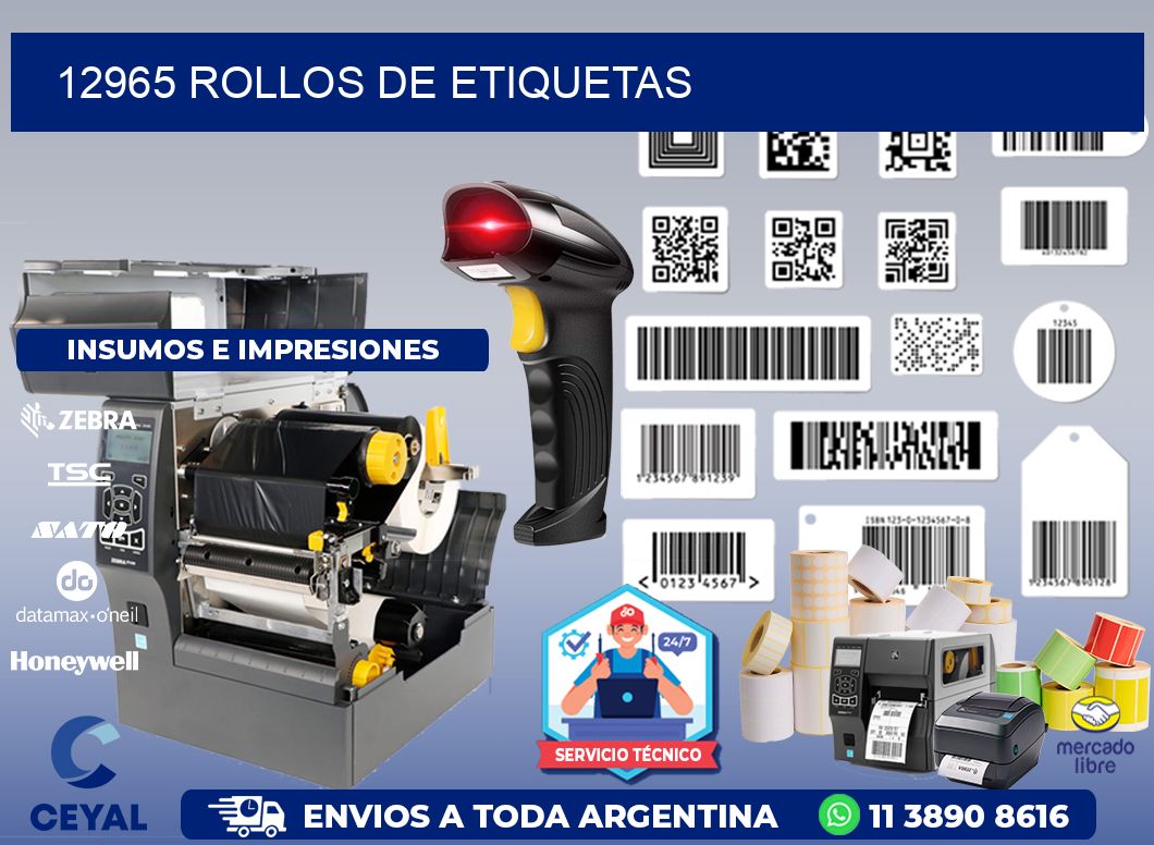 12965 ROLLOS DE ETIQUETAS