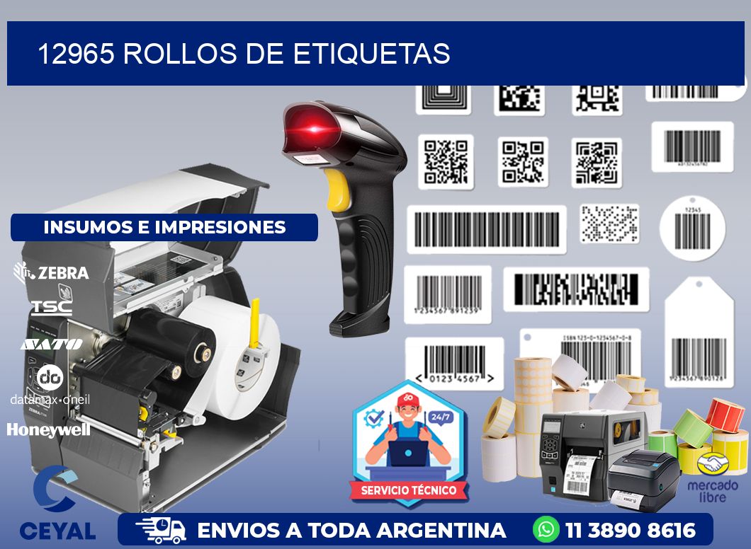 12965 ROLLOS DE ETIQUETAS